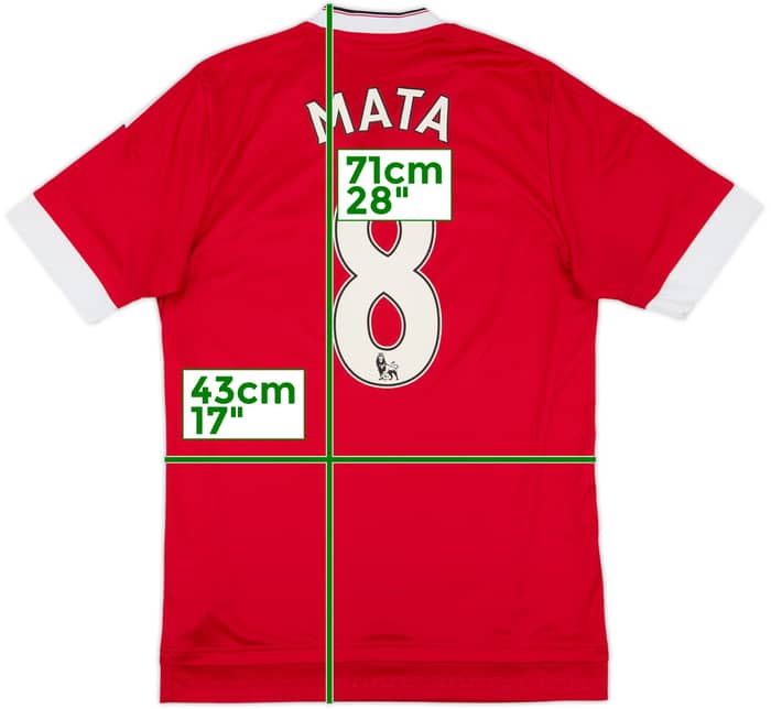 2015-16 Manchester United Home Shirt Mata #8 - 6/10 - (S)