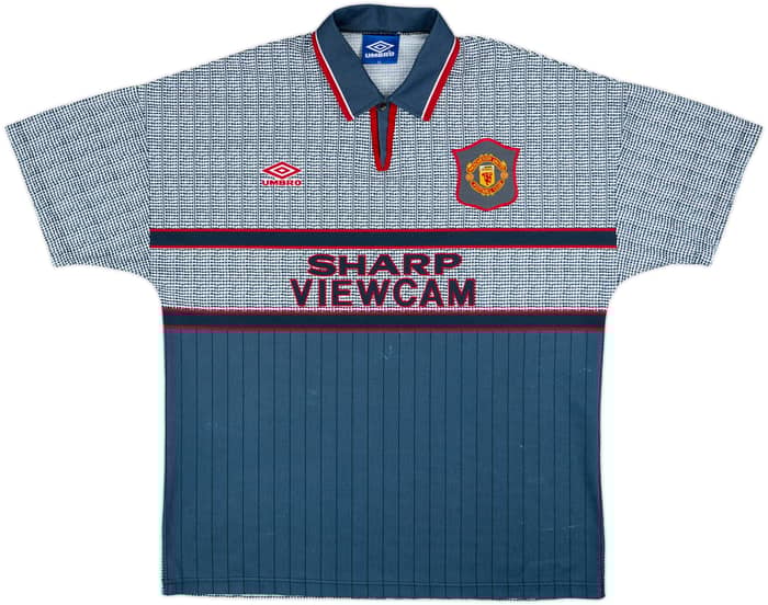 1995-96 Manchester United Away Shirt Beckham #24 - 8/10 - (XL)