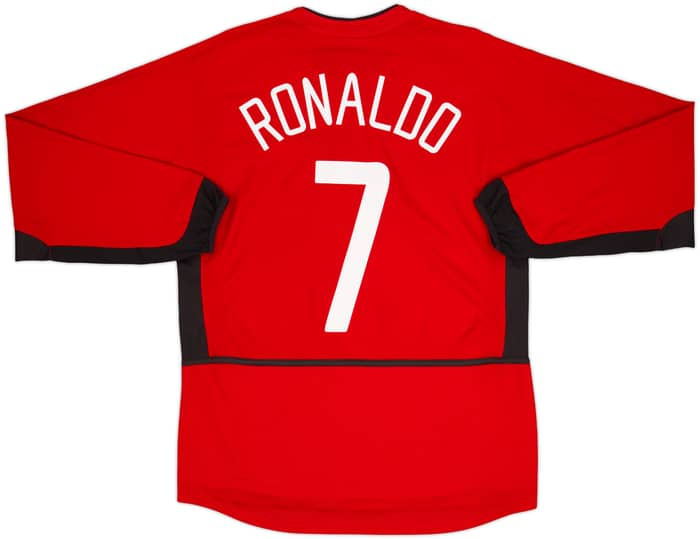 2002-04 Manchester United Home L/S Shirt Ronaldo #7 - 5/10 - (M)