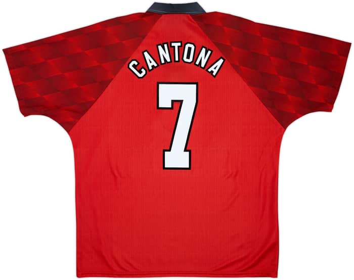 1996-98 Manchester United Home Shirt Cantona #7 - 8/10 - (XL)