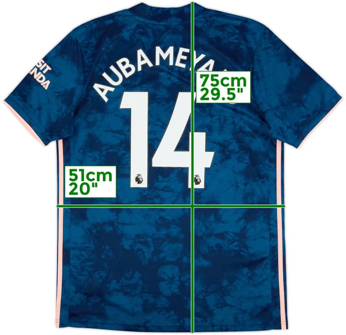 2020-21 Arsenal Third Shirt Aubameyang #14 - 6/10 - (L)