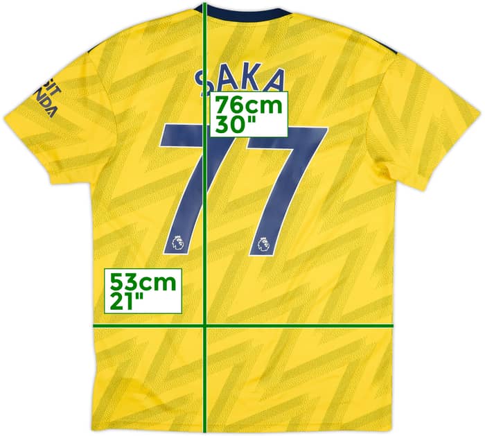 2019-20 Arsenal Away Shirt Saka #77 - 8/10 - (L)
