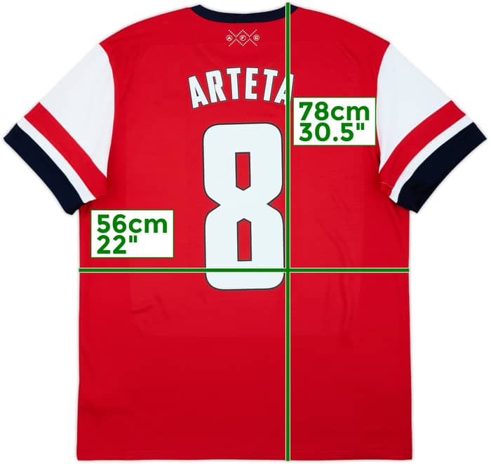 2012-14 Arsenal Home Shirt Arteta #8 - 8/10 - (L)