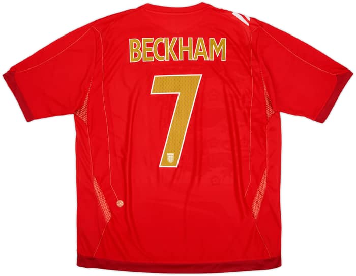2006-08 England Away Shirt Beckham #7 - 6/10 - (XL)