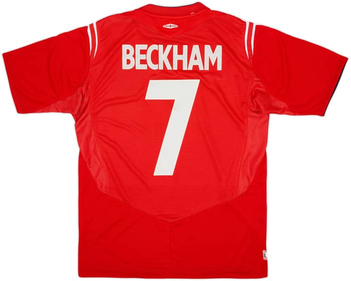 2004-06 England Away Shirt Beckham #7 (M)