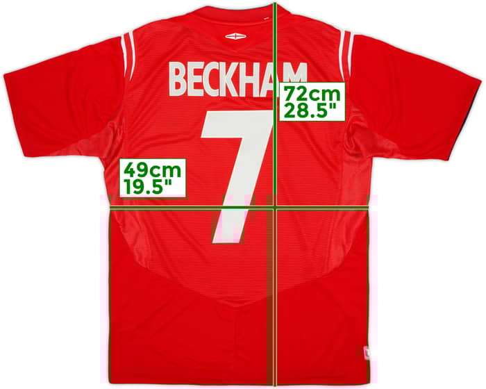 2004-06 England Away Shirt Beckham #7 (M)