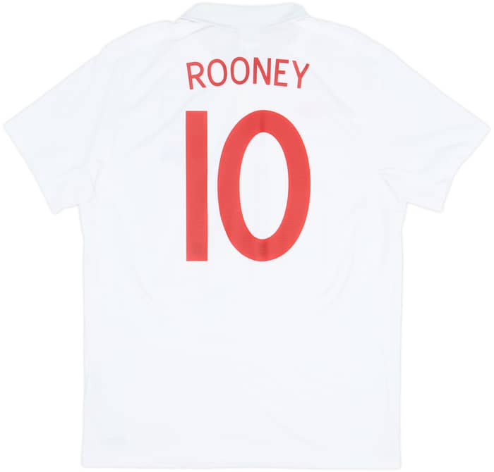 2009-10 England 'World Cup South Africa 2010' Home Shirt Rooney #10 - 8/10 - (XL)