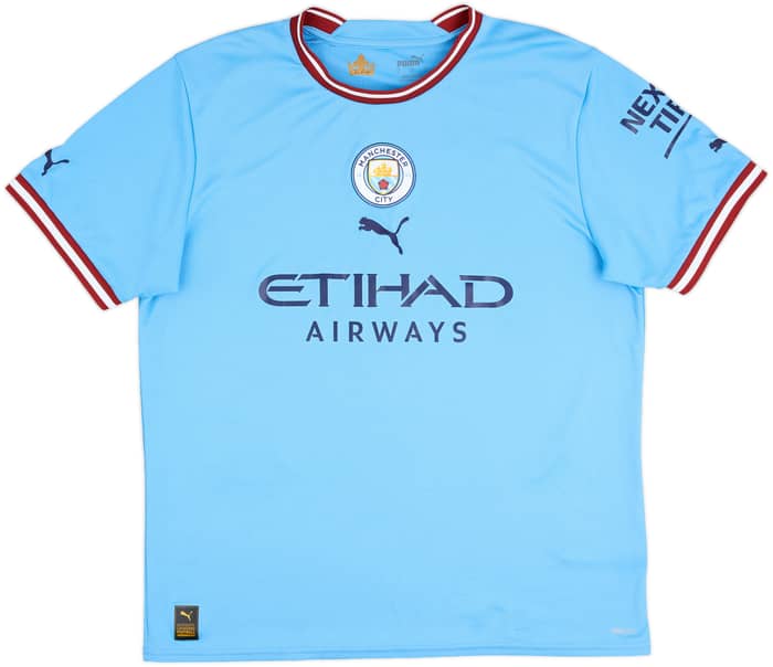 2022-23 Manchester City Home Shirt Haaland #9 - 8/10 - (L)