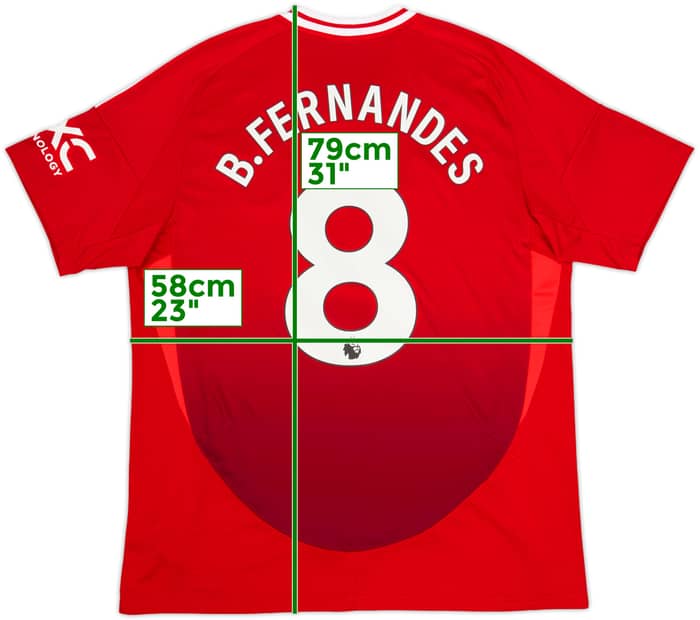 2024-25 Manchester United Home Shirt B.Fernandes #8 - 10/10 - (XL)