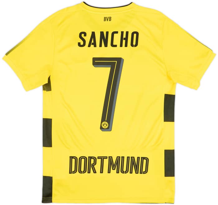 2017-18 Borussia Dortmund Home Shirt Sancho #7 - 8/10 - (S)
