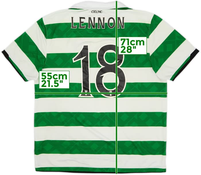 2010-12 Celtic Home Shirt Lennon #18 - 6/10 - (L)