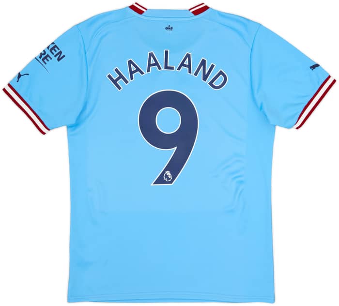 2022-23 Manchester City Home Shirt Haaland #9 - 7/10 - (M)
