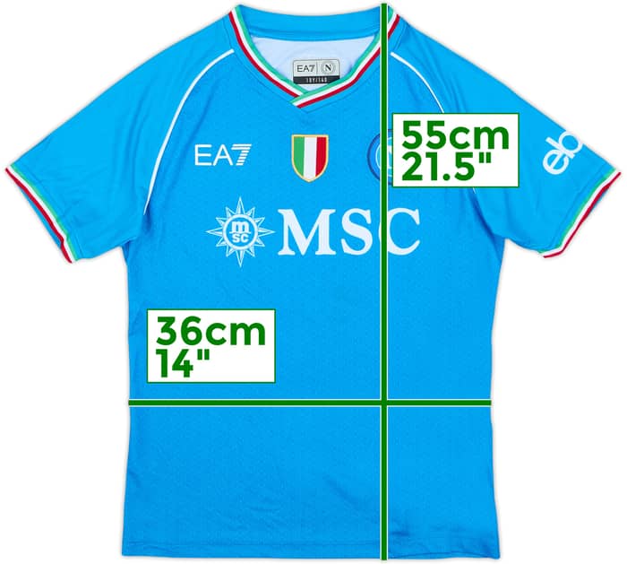 2023-24 Napoli Home Shirt - 9/10 - (S.Boys)