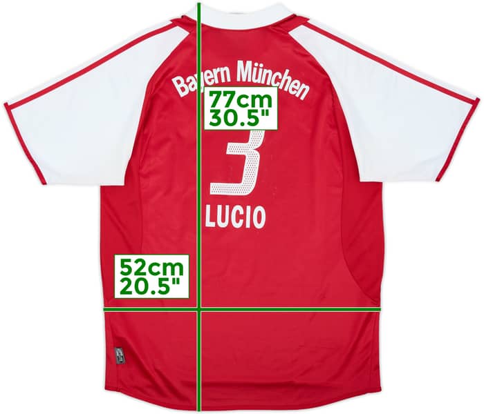 2004-05 Bayern Munich Home Shirt Lucio #3 - 7/10 - (XL.Boys)