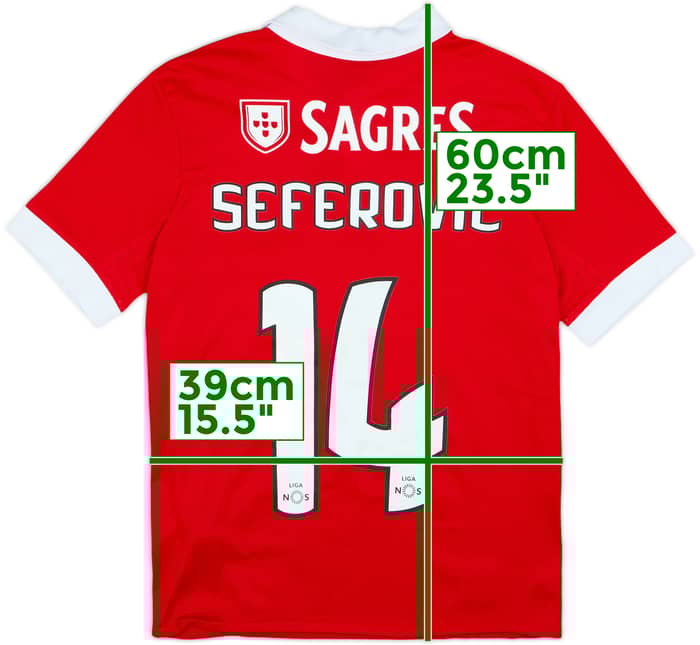 2017-18 Benfica Home Shirt Seferovic #14 - 10/10 - (M.Boys)