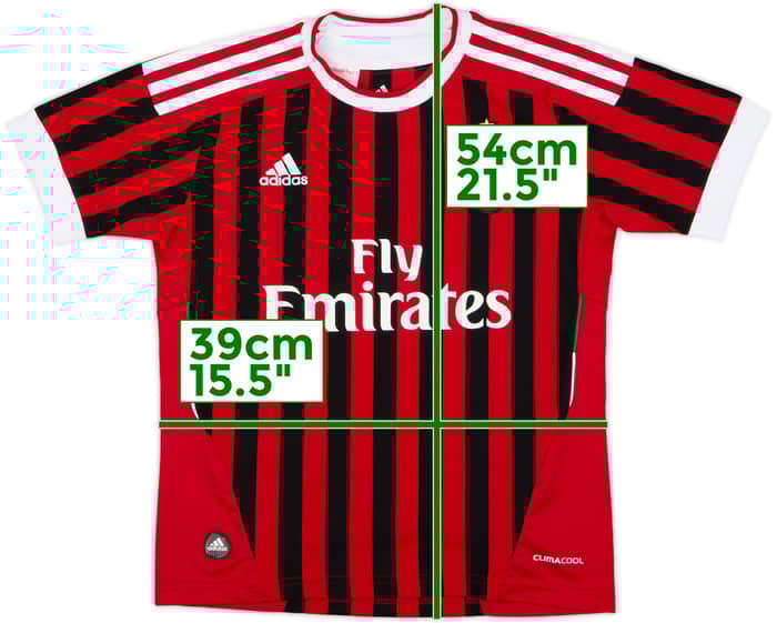 2011-12 AC Milan Home Shirt - 9/10 - (S.Boys)