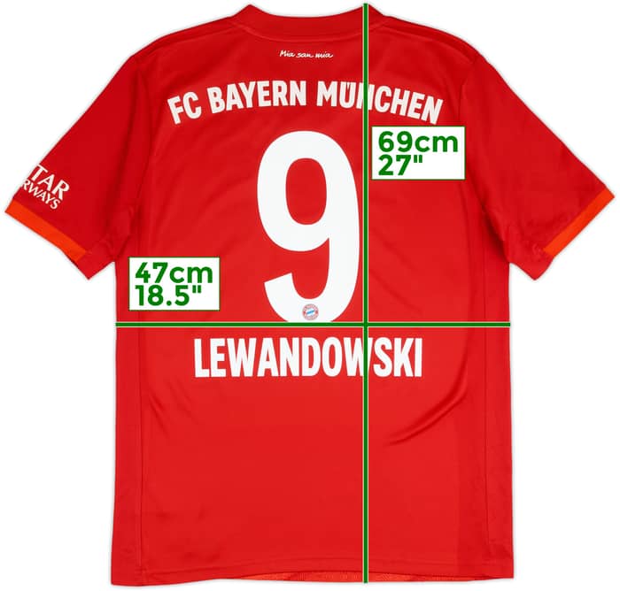 2019-20 Bayern Munich Home Shirt Lewandowski #9 - 8/10 - (XL.Boys)