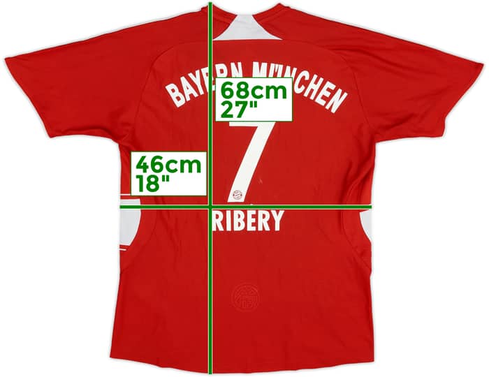 2007-08 Bayern Munich Home Shirt Ribery #7 - 4/10 - (L.Boys)