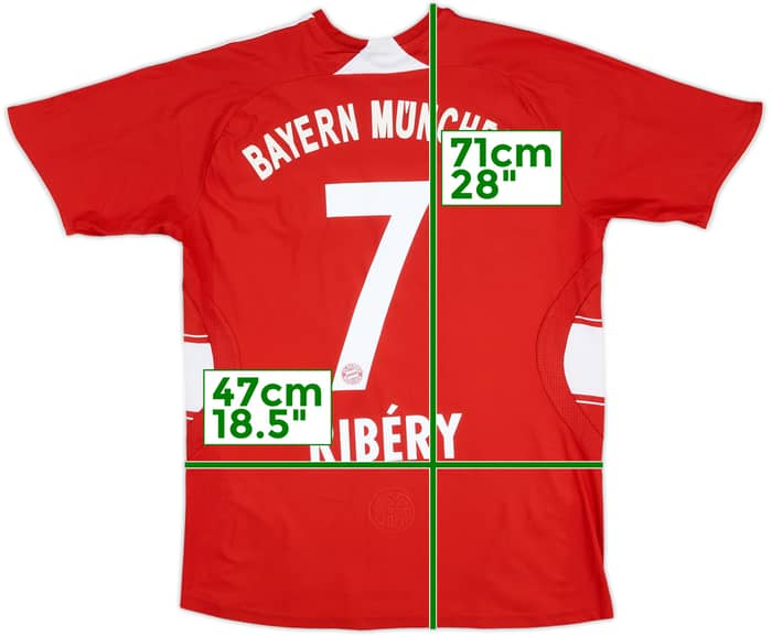 2008-09 Bayern Munich Home Shirt Ribery #7 - 6/10 - (XL.Boys)