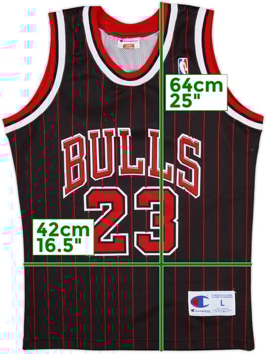 1995-97 Chicago Bulls Jordan #23 Champion Alternate Jersey - 6/10 - (L.Boys)