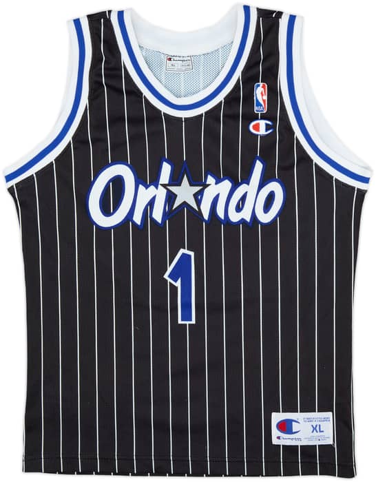 1993-94 Orlando Magic A.Hardaway #1 Champion Away Jersey - 9/10 - (XL.Boys)