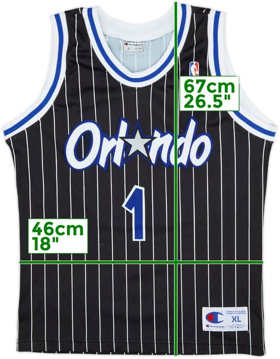 1993-94 Orlando Magic A.Hardaway #1 Champion Away Jersey - 9/10 - (XL.Boys)