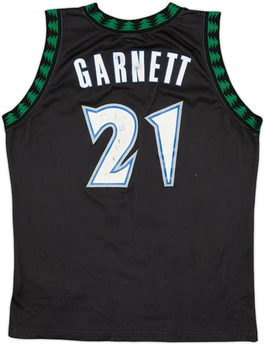 1997-07 Minnesota Timberwolves Garnett #21 Champion Alternate Jersey - 6/10 - (XL.Boys)