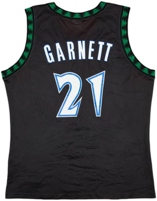 1997-07 Minnesota Timberwolves Garnett #21 Champion Alternate Jersey - 6/10 - (L)