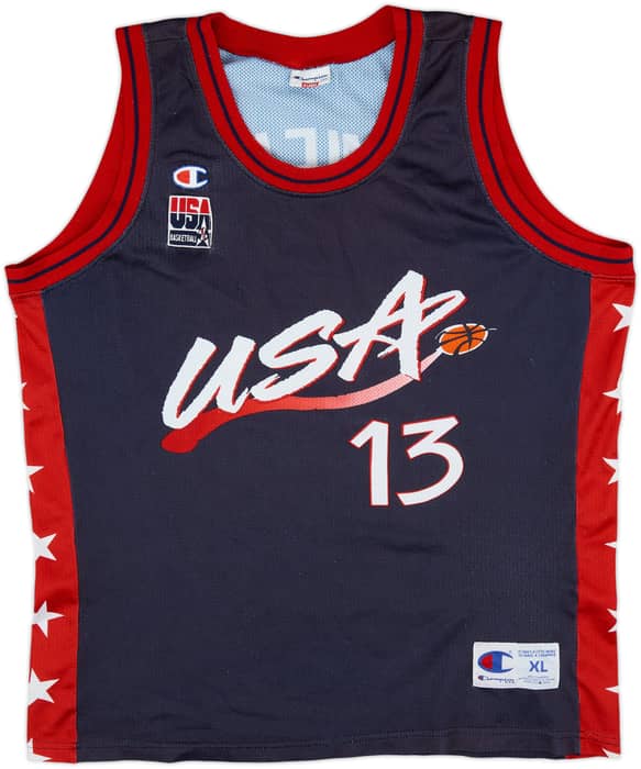 1996-99 USA O'Neal #13 Champion Away Jersey - 6/10 - (XL)