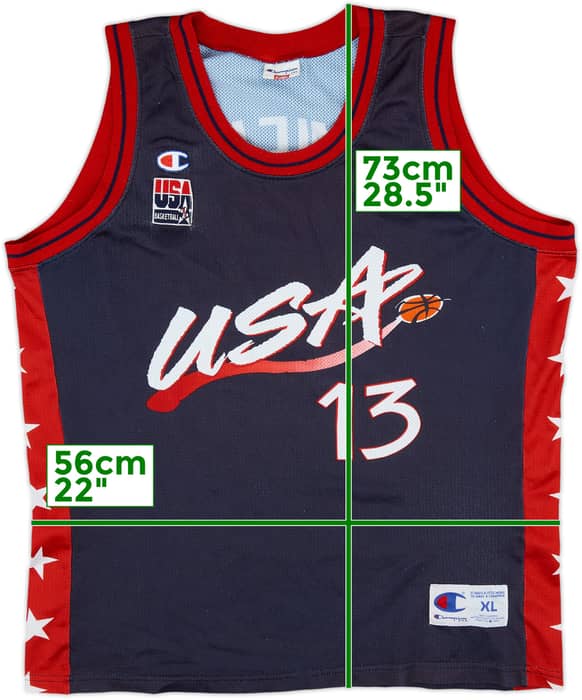 1996-99 USA O'Neal #13 Champion Away Jersey - 6/10 - (XL)