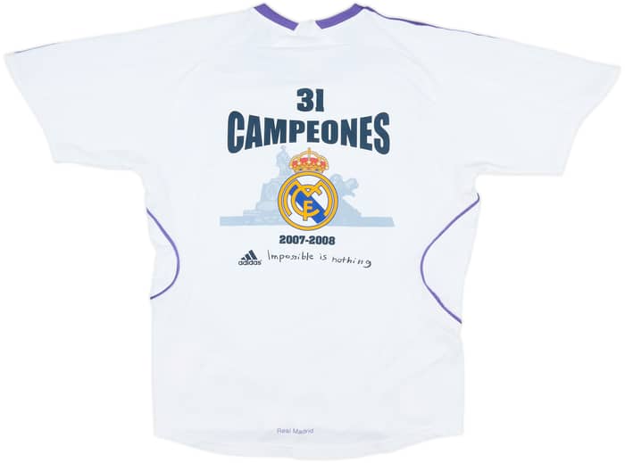 2007-08 Real Madrid 'Campeones' Home Shirt - 6/10 - (M.Boys)