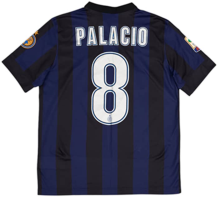 2013-14 Inter Milan Home Shirt Palacio #8 - 7/10 - (XL.Boys)