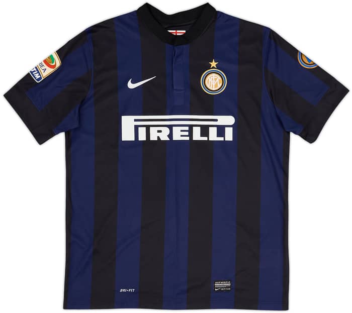 2013-14 Inter Milan Home Shirt Palacio #8 - 7/10 - (XL.Boys)
