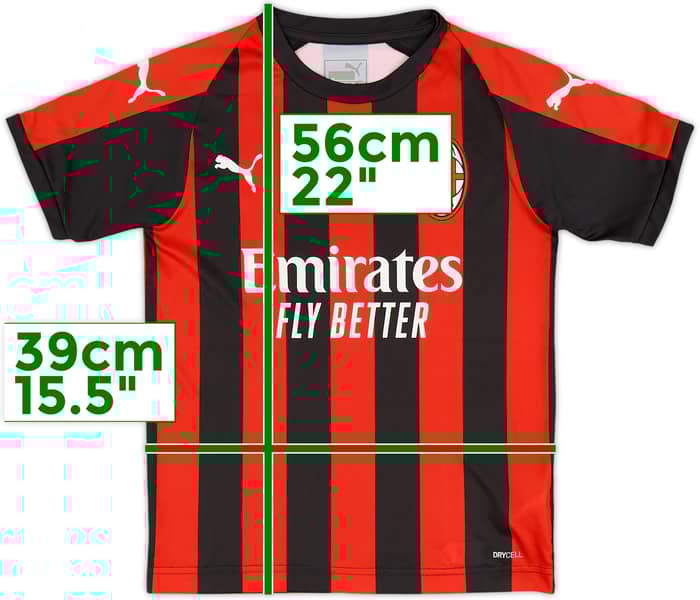 2018-19 AC Milan Basic Home Shirt - 9/10 - (S.Boys)