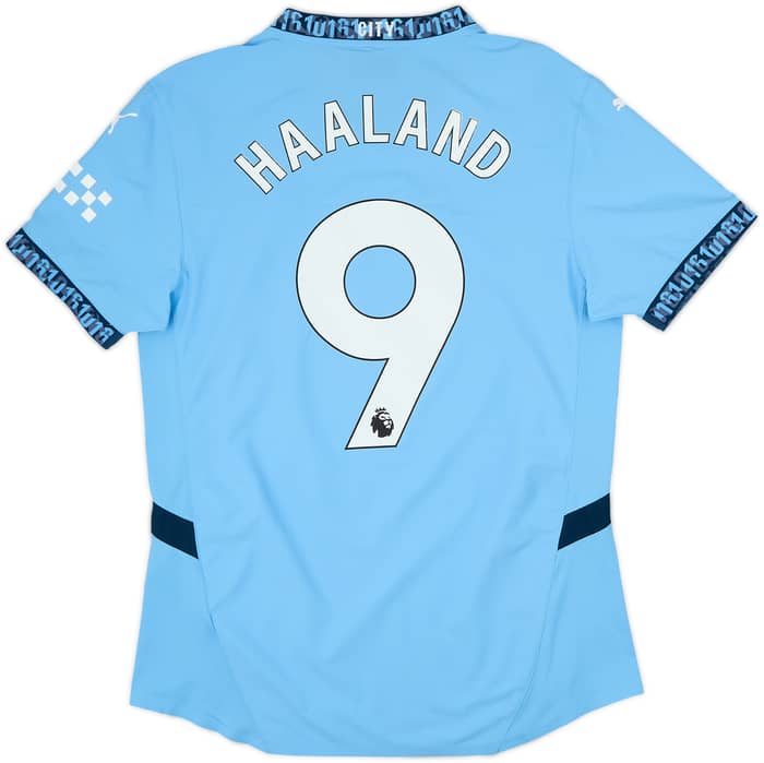 2024-25 Manchester City Authentic Home Shirt Haaland #9 - 7/10 - (M)