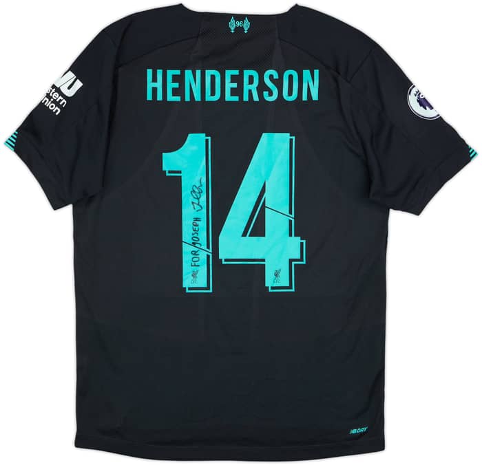 2019-20 Liverpool Signed Third Shirt Henderson #14 - 8/10 - (M)