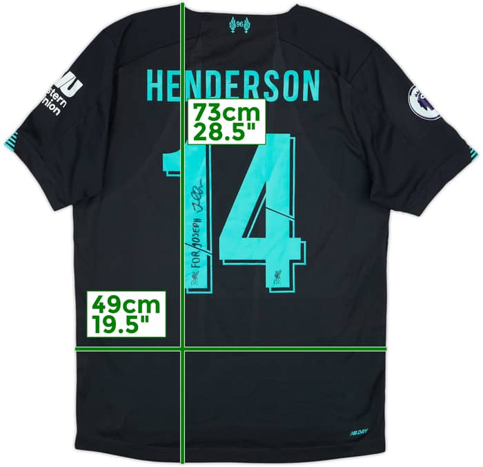 2019-20 Liverpool Signed Third Shirt Henderson #14 - 8/10 - (M)