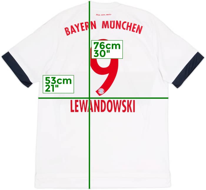 2015-16 Bayern Munich Away Shirt Lewandowski #9 - 8/10 - (L)