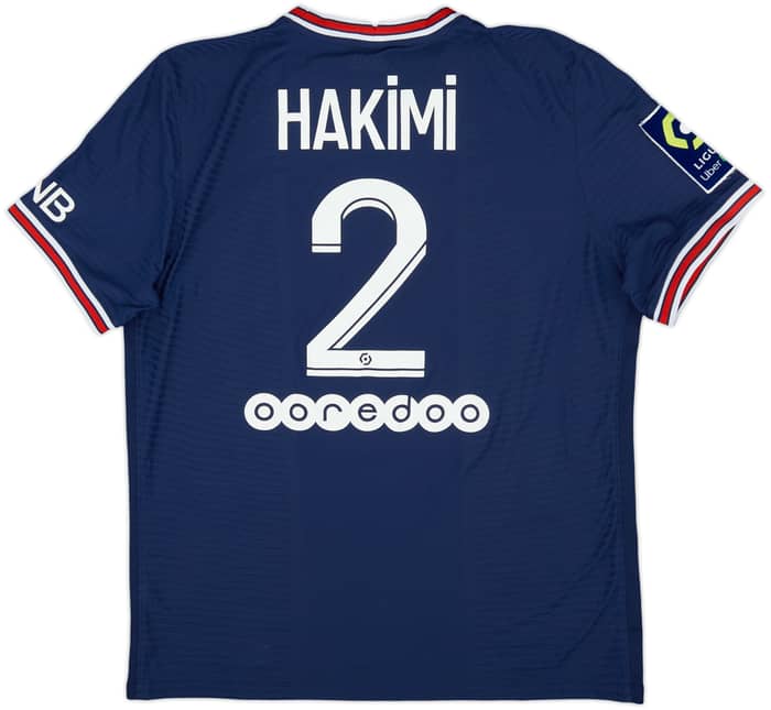 2021-22 Paris Saint-Germain Authentic Home Shirt Hakimi #2 - 8/10 - (L)