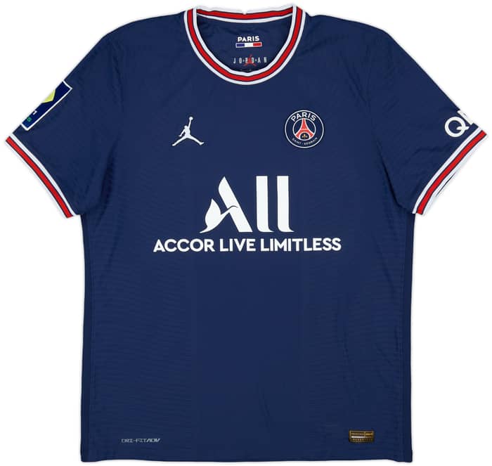 2021-22 Paris Saint-Germain Authentic Home Shirt Hakimi #2 - 8/10 - (L)