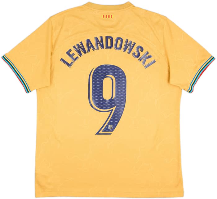 2022-23 Barcelona Away Shirt Lewandowski #9 - 8/10 - (L)