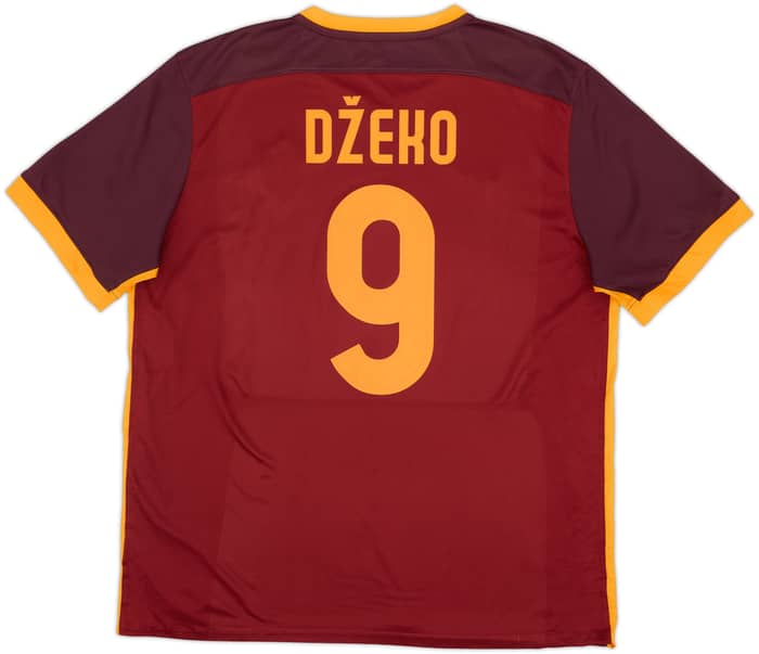 2015-16 Roma Home Shirt Dzeko #9 - 8/10 - (XL)