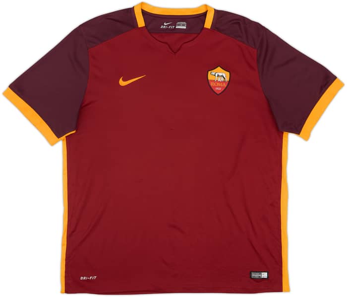 2015-16 Roma Home Shirt Dzeko #9 - 8/10 - (XL)