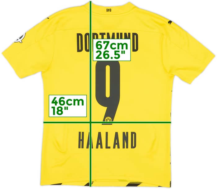 2020-21 Borussia Dortmund Home Shirt Haaland #9 - 6/10 - (S)