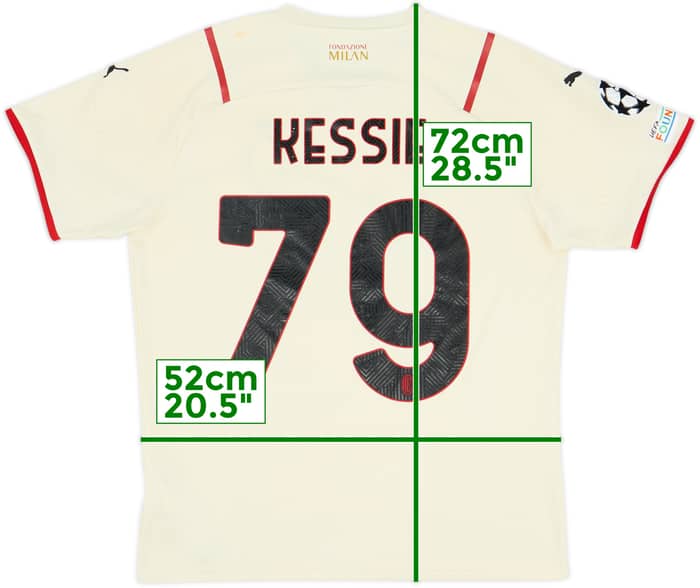 2021-22 AC Milan Away Shirt Kessie #79 - 7/10 - (L)