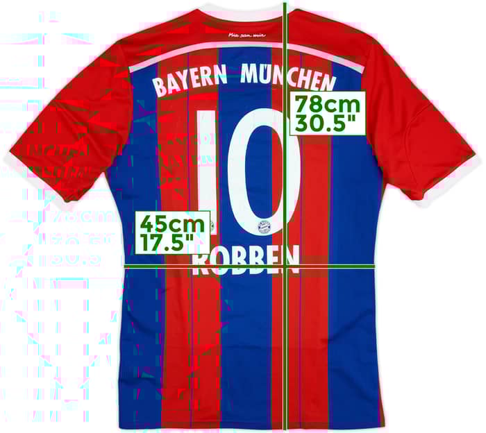 2014-15 Bayern Munich Home Shirt Robben #10 - 7/10 - (L)