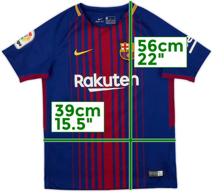 2017-18 Barcelona Home Shirt - 9/10 - (S.Boys)