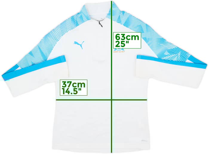 2019-20 Olympique Marseille Puma 1/4 Zip Drill Top - 7/10 - (XS)