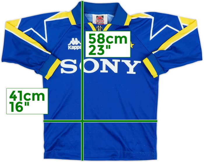 1996-97 Juventus Basic Away L/S Shirt - 7/10 - (M.Boys)