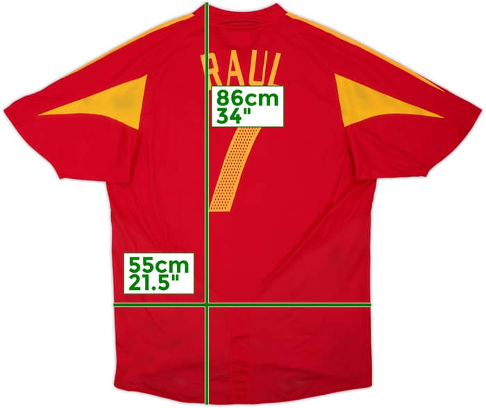 2004-06 Spain Home Shirt Raul #7 - 8/10 - (L)